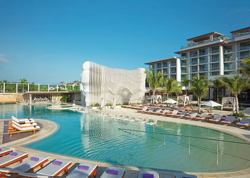 Panoramic view of main pool