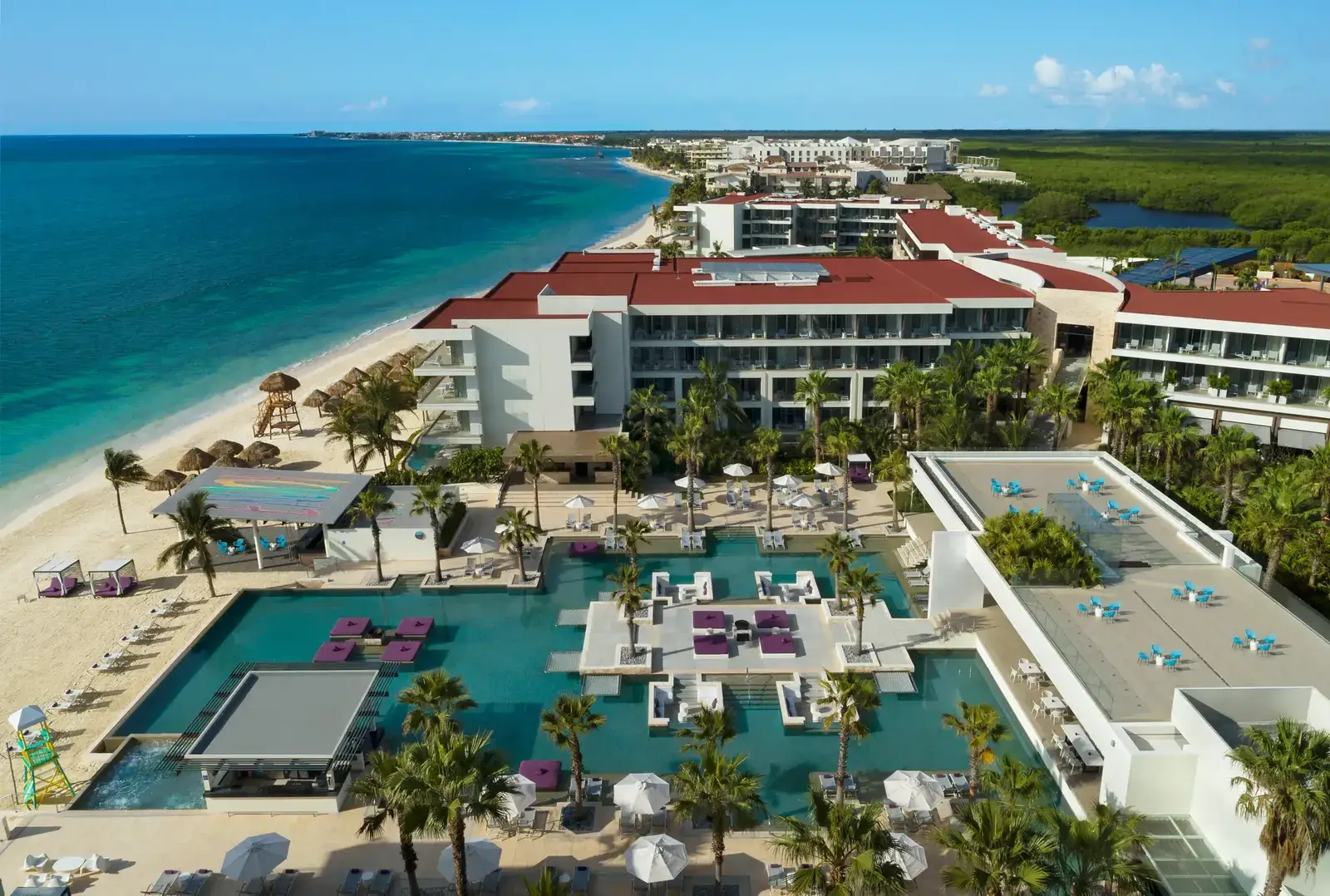 Breathless Riviera Cancun resort aerial shot