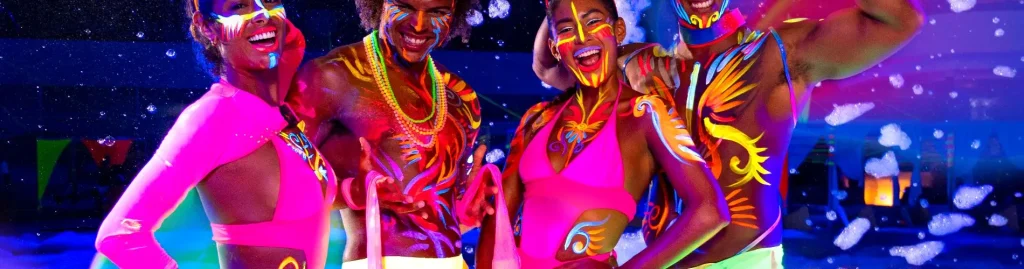 Neon Couples at Foam Party