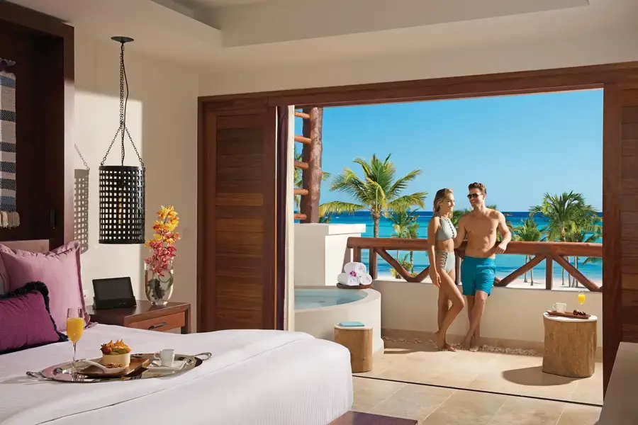 Couple and their terrace tub