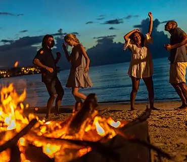 Beach bonfire