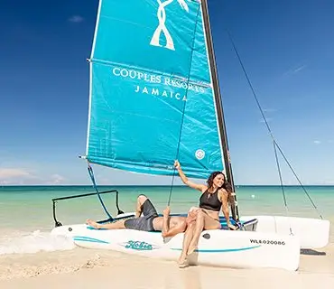 Hobie cat sailing