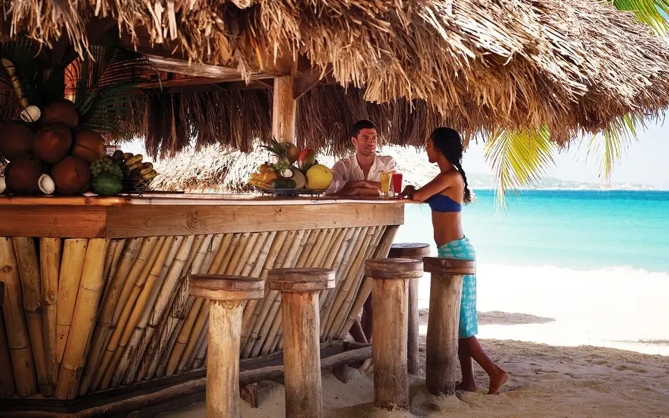 Bamboo beach bar