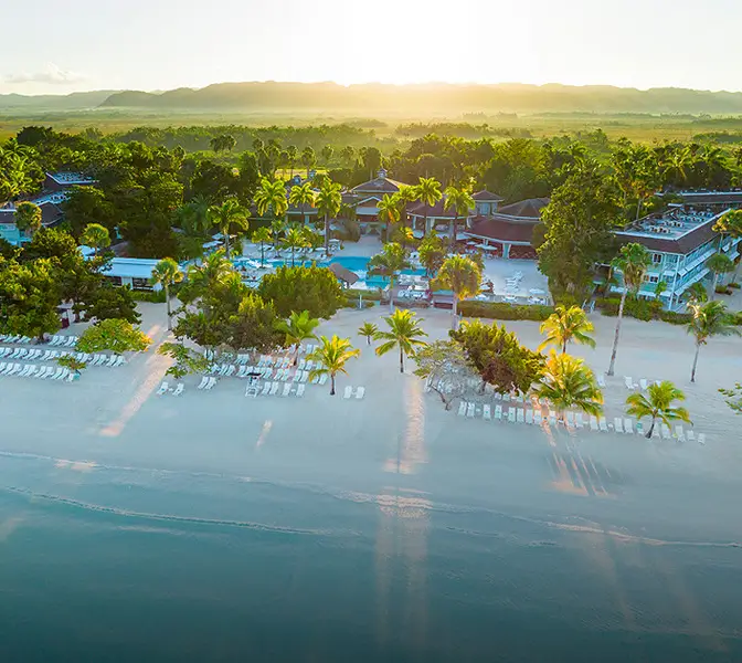 Aerial shot of Couples Negril