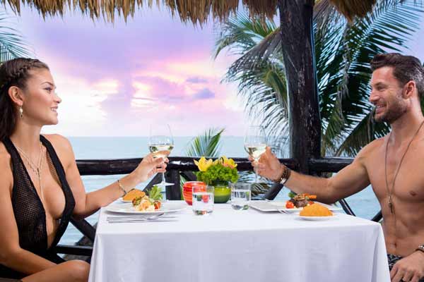 Ocean view dining at Hidden Beach Resort