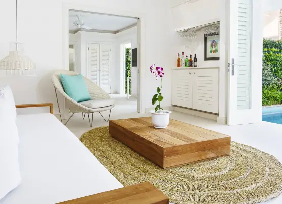 Oasis Villa living area with private pool
